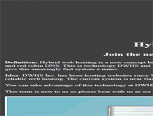 Tablet Screenshot of hybridwebhost.com
